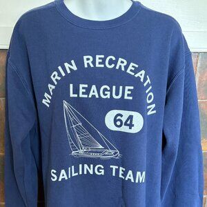 SeaVees Navy Blue Marin Sailing Team Sweatshirt Size Medium